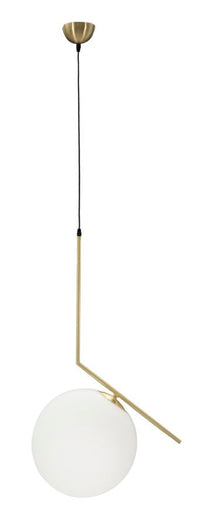 Lampadario Glamy 50x30x100 cm in Ferro e Vetro Bianco e Oro