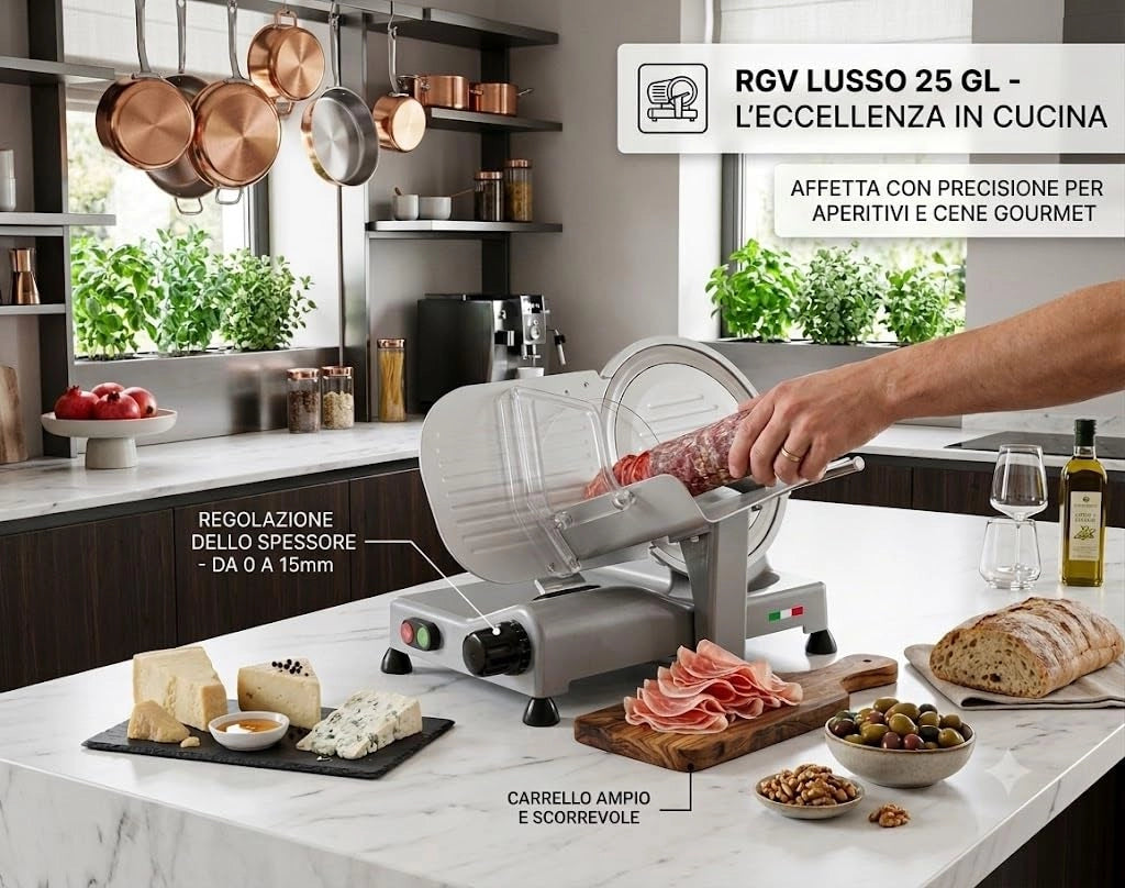 R.g.v. Affettatrice Elettrica 25 Gl Lusso 140 W