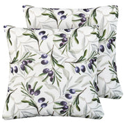 Set di 2 cuscini da esterno in poliestere multicolore 45 x 45 cm con motivo a foglie Accessorio da giardino