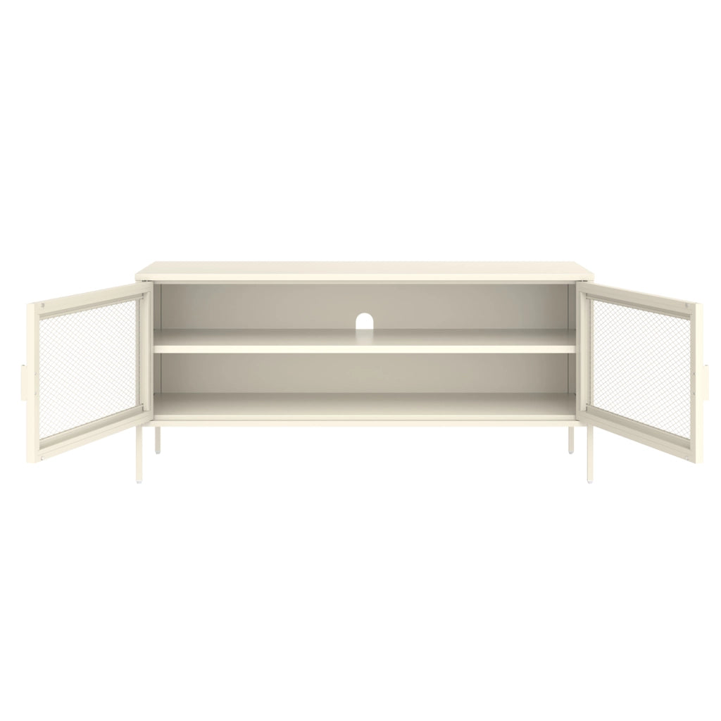 Mobile TV in metallo 120cm bianco TOM