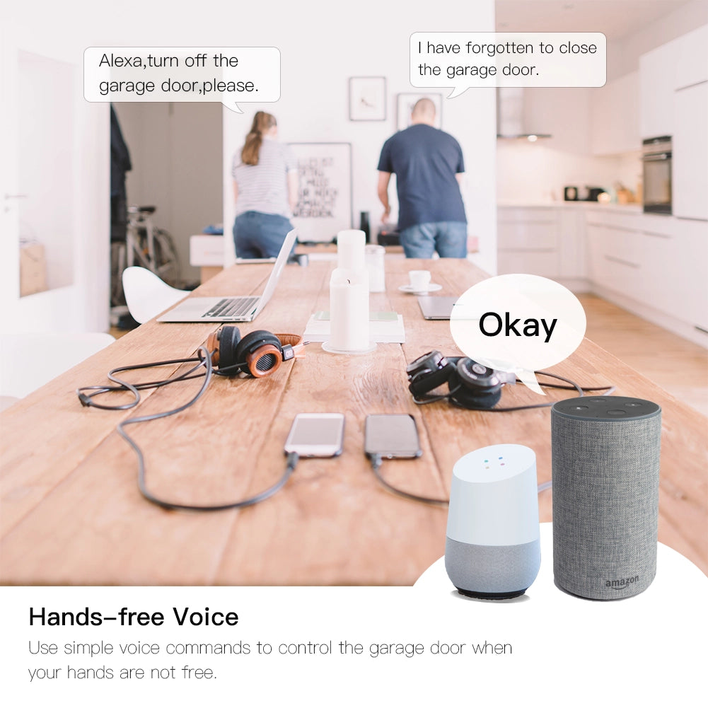 Kit Smart WIFI Garage Opener Apri Saracinesca Serrande Cancello WIFI 2.4G TUYA, Smart Life AC 100-250V 50/60HZ IP20