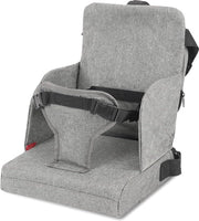 Sedile Elevatore per Sedia da Pranzo - Cuscino Elevatore Portatile - Sedile Antiscivolo per Bambini - Grigio - Maggiore Supporto