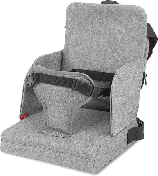 Sedile Elevatore per Sedia da Pranzo - Cuscino Elevatore Portatile - Sedile Antiscivolo per Bambini - Grigio - Maggiore Supporto