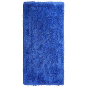 Tappeto Shaggy Tappeto a pelo lungo Solido Poliestere Blu Rettangolare 80 x 150 cm