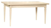 Tavolo rettangolare allungabile legno shabby avorio 160x85x85 - Mobili 2G