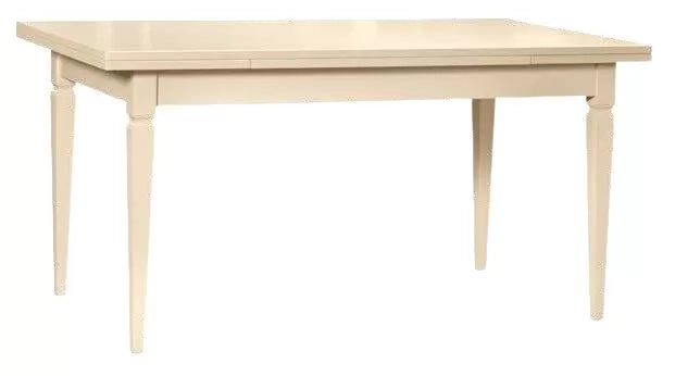 Tavolo rettangolare allungabile legno shabby avorio 160x85x85 - Mobili 2G
