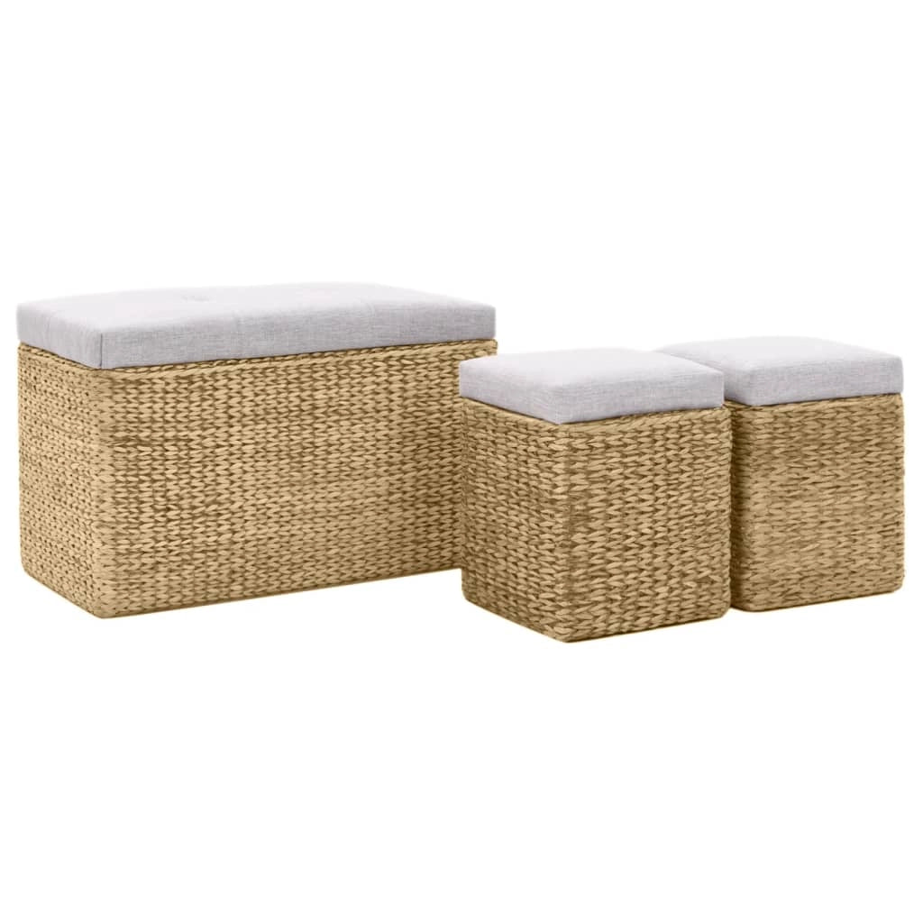 Panca con 2 pouf giacinto d'acqua grigio 02_0021237