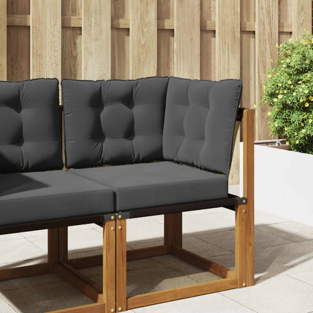 Cuscino per divano da esterno 3 pcs Antracite Poliestere