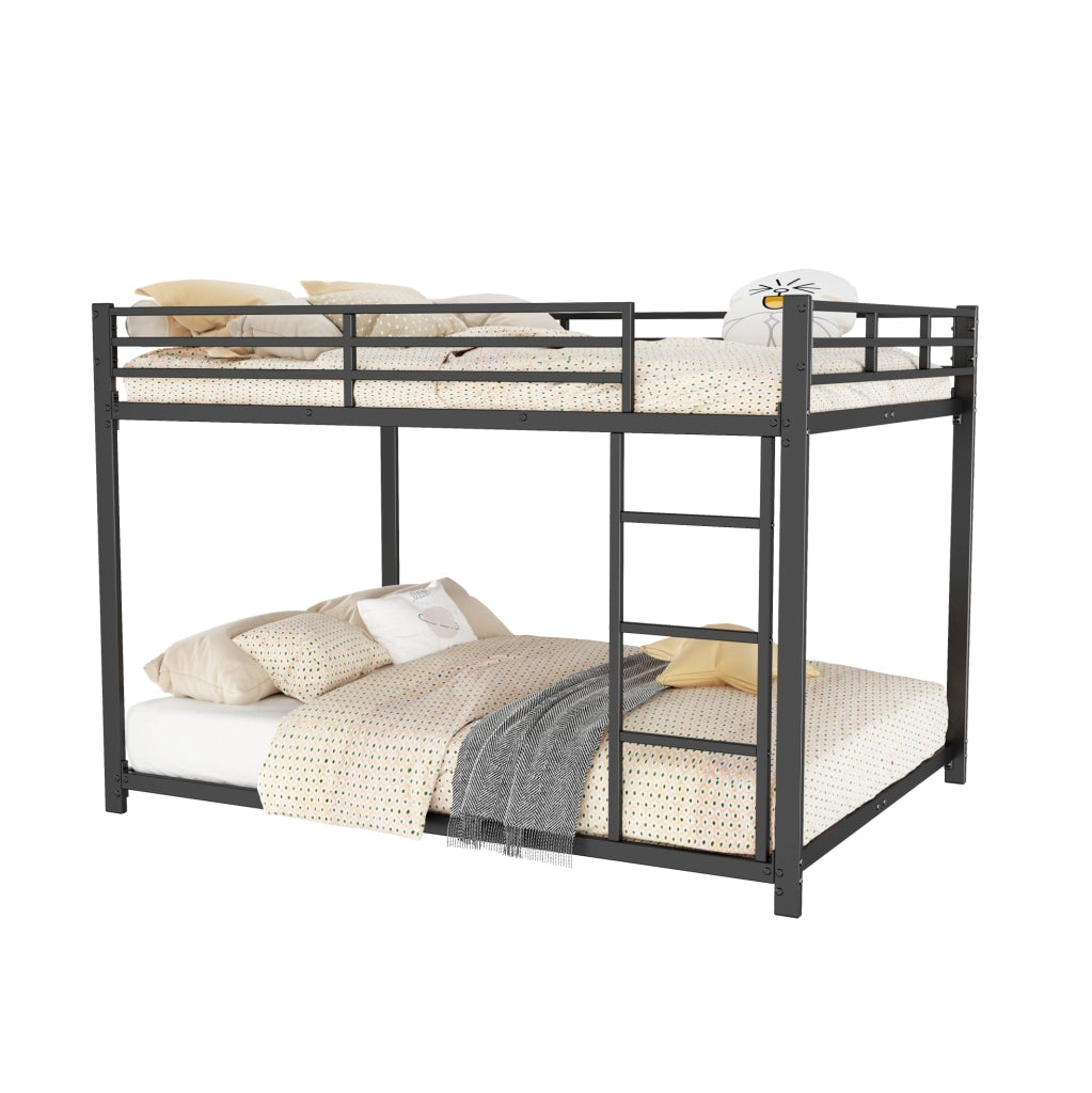 Letto a castello 140x200 cm; struttura salvaspazio; metallo; nero