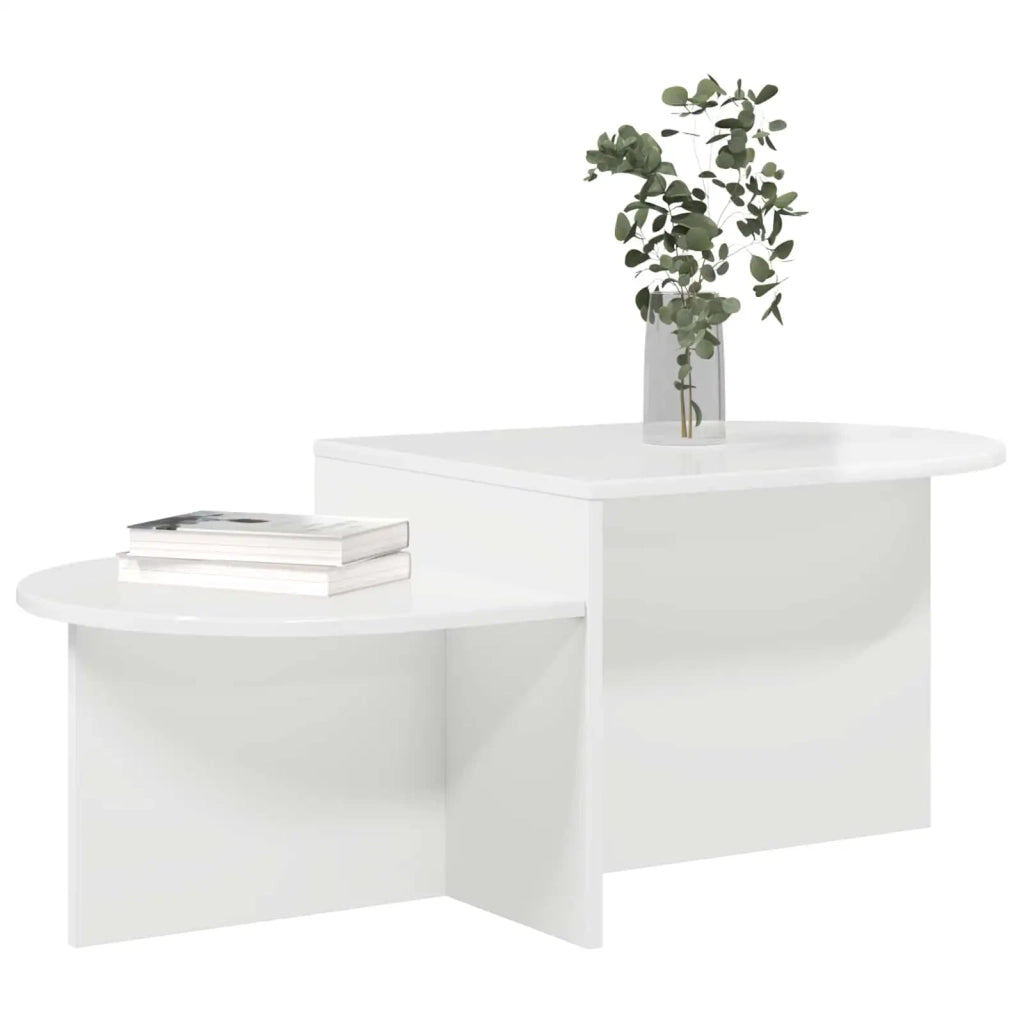 Tavolino da salotto Bianco Lucido 100 x 50 x 40 cm