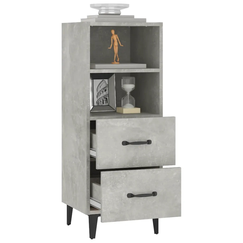 Credenza Grigio Cemento 34,5x34x90 cm in Legno Multistrato cod mxl 7631