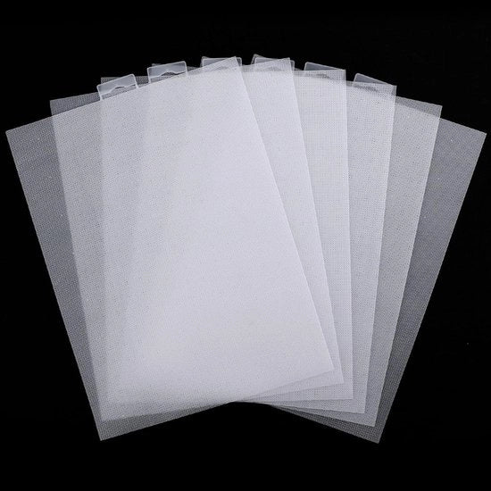 Pannelli di tessuto di plastica 14 CT - 6 pezzi - Per punto croce e progetti DIY - 209 × 279 cm
