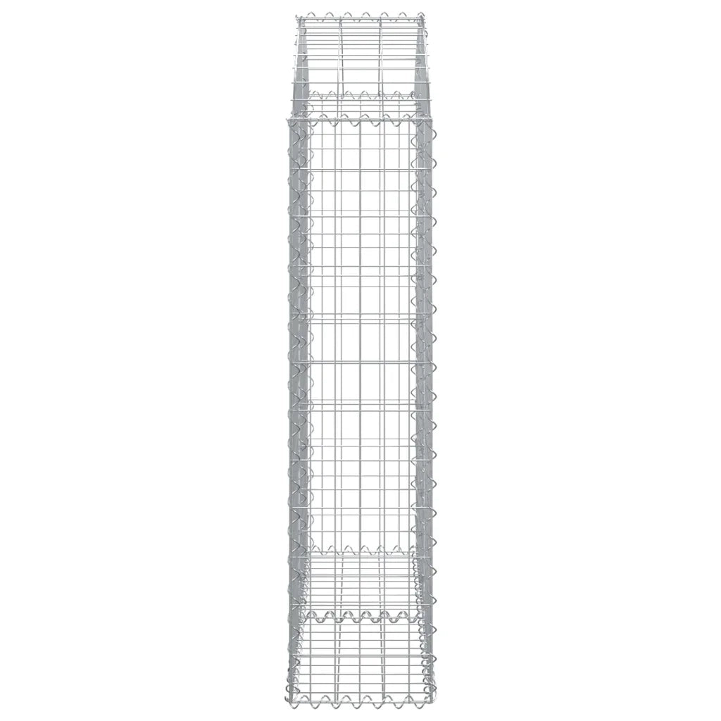 Cesto Gabbione ad Arco 100x30x120/140 cm Ferro Zincato 153426