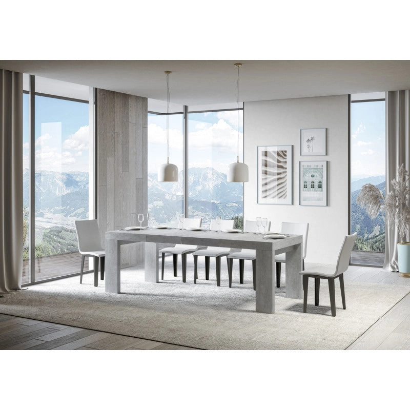 Tavolo allungabile 130/390x90 cm Roxell Premium - Cemento