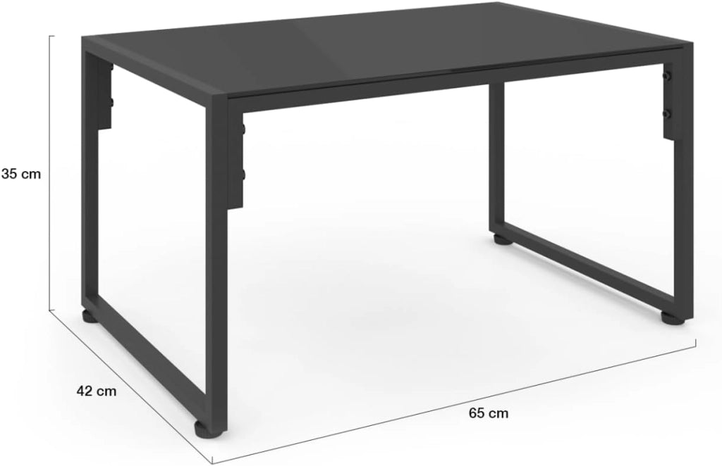 Set di mobili da Giardino Bassi Nairobi 6 posti in Acciaio Grigio Antracite