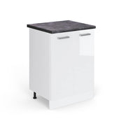 Vicco Mobiletto base cucina Bianco lucido 60 cm , PL Antracite