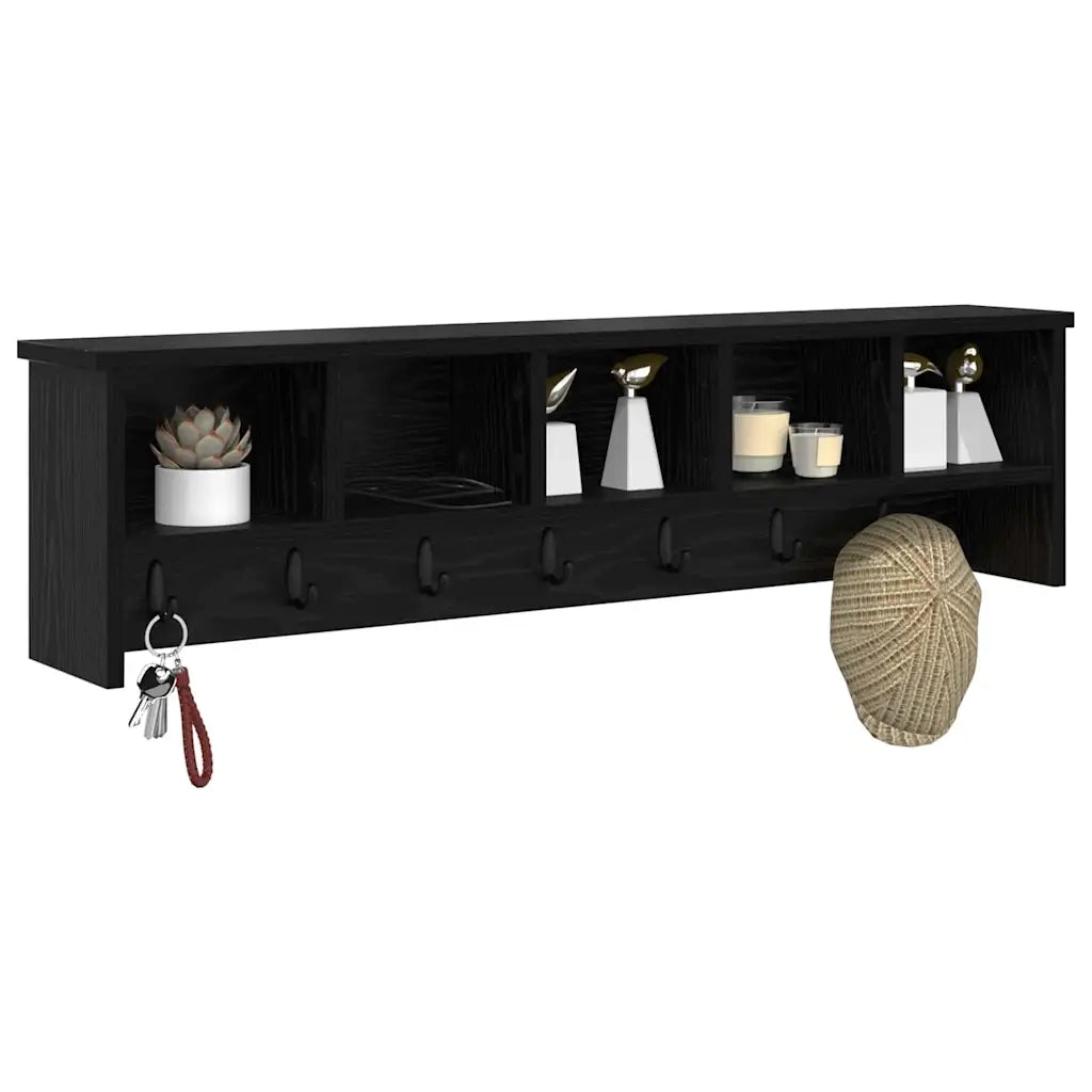 Appendiabiti a muro Rovere Nero 100 x 16 x 26 cm CFW8068446
