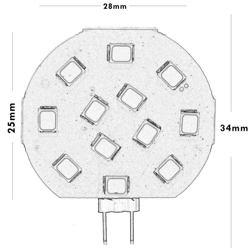 Lampadina luce LED G4 2W resa 22W lampada piatta faretto camper cappa barca 12V LUCE 4000K