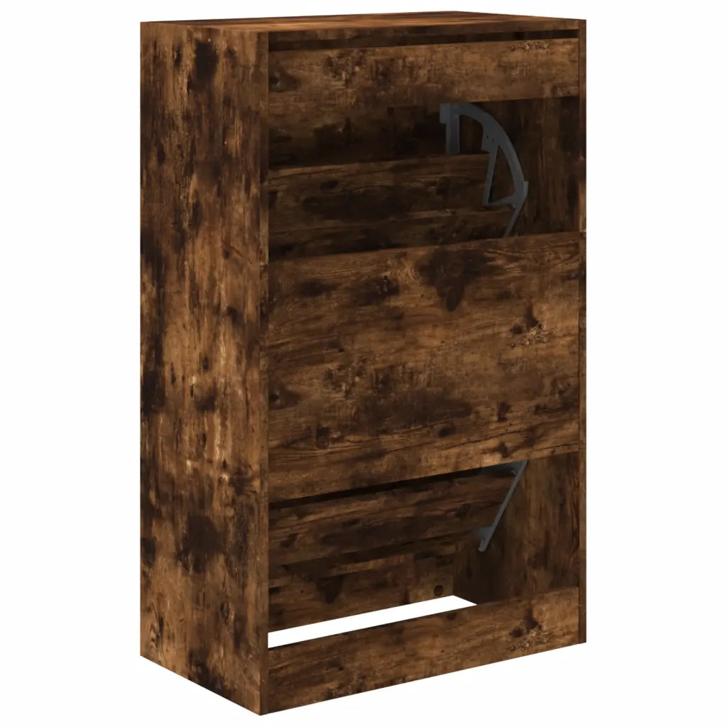 Scarpiera | Mobile per scarpe Rovere Fumo 60x34x96,5 cm in Legno Multistrato