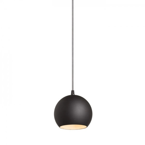Lampadario COPA a sospensione nero vetro 230V E27 28W