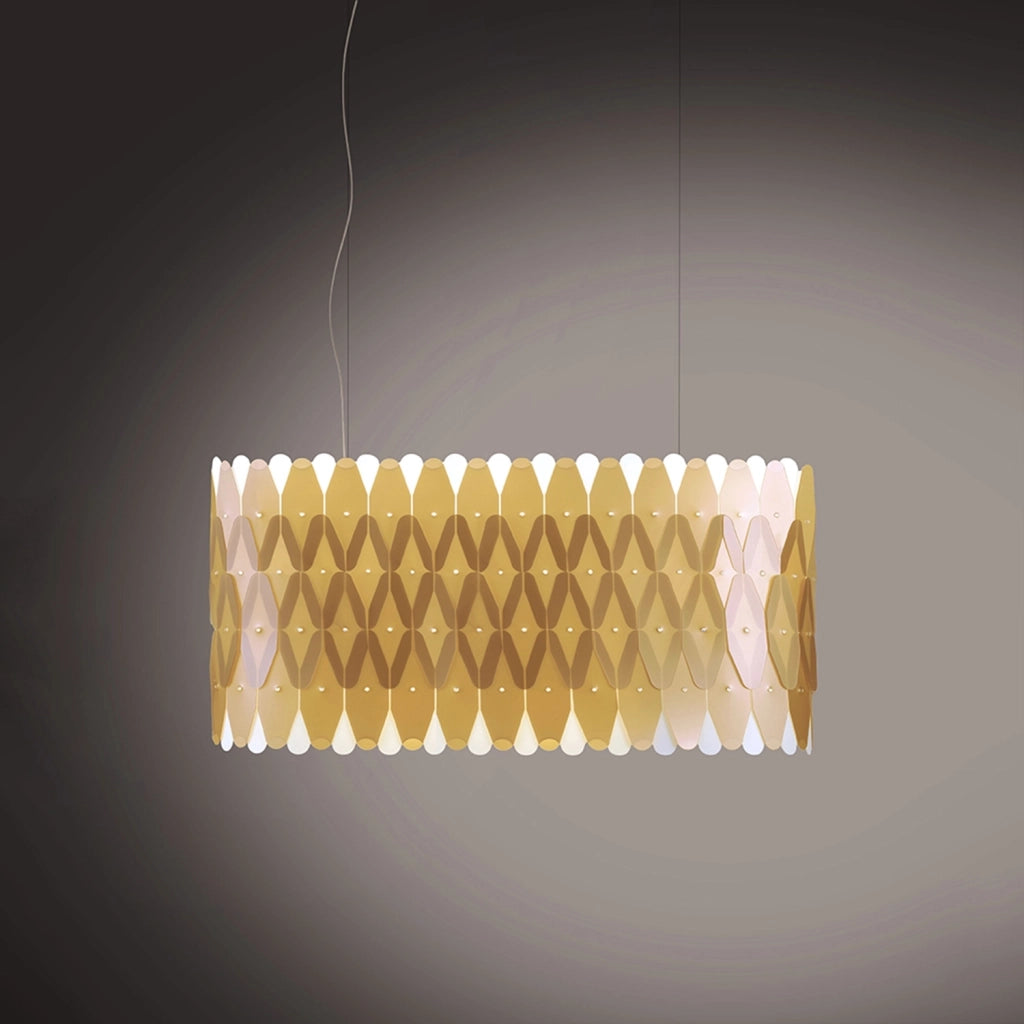 Lampadario Moderno Amanda Polilux ® New Gold E Metallo Cromo 6 Luci E27