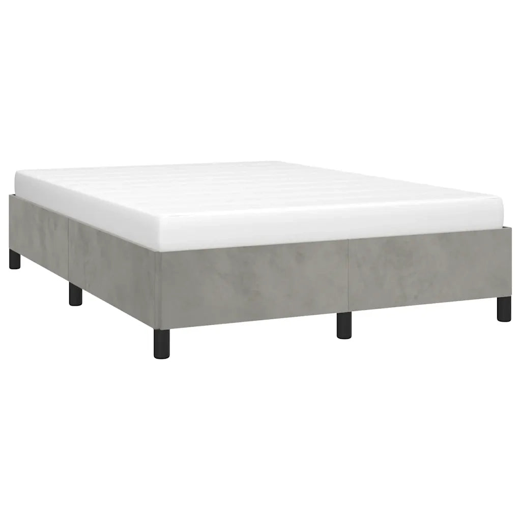 Struttura letto senza Materasso Grigio Chiaro 152x203 cm matrimoniale Velluto 347357