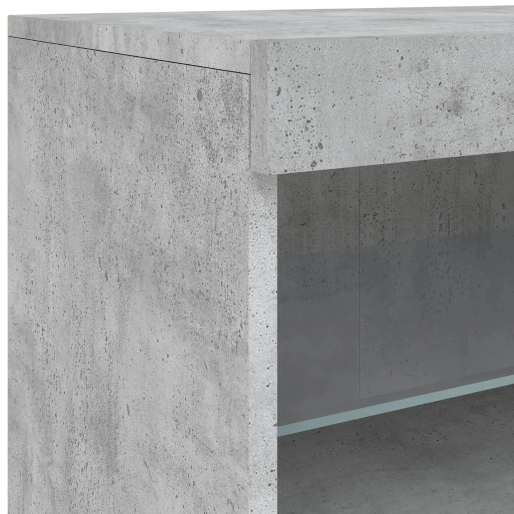 Buffet credenza cassettiera armadio mobile contenitore organizer per cucina soggiorno salotto con luci LED 60 x 37 x 67 cm grigio 02_0030005