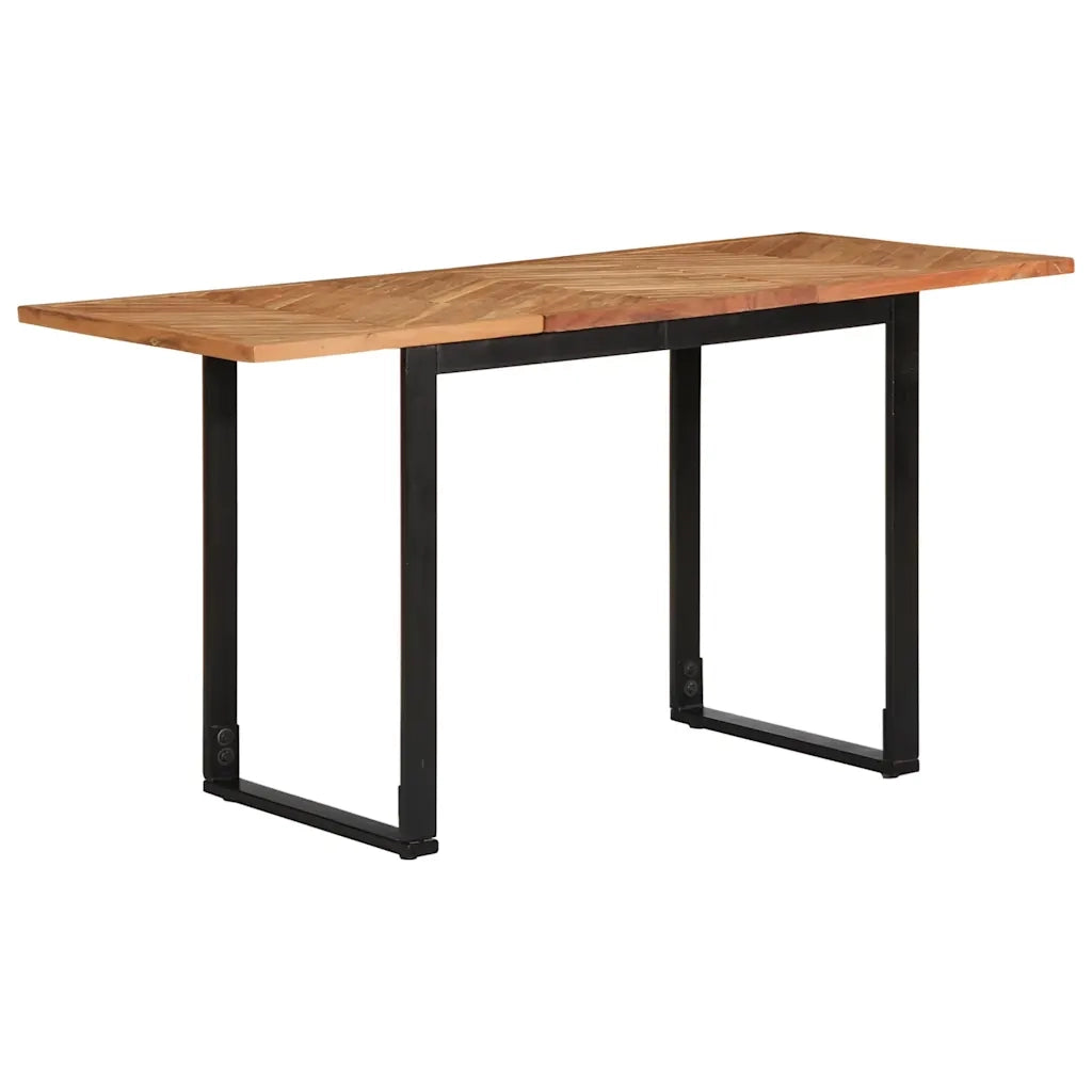 Tavolo da Pranzo 140x70x75 cm in Legno Massello di Acacia