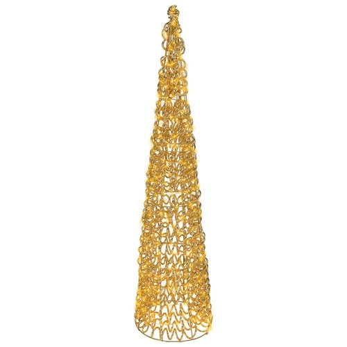 Decorazione luminosa natale amicasa 9493964 cono gold