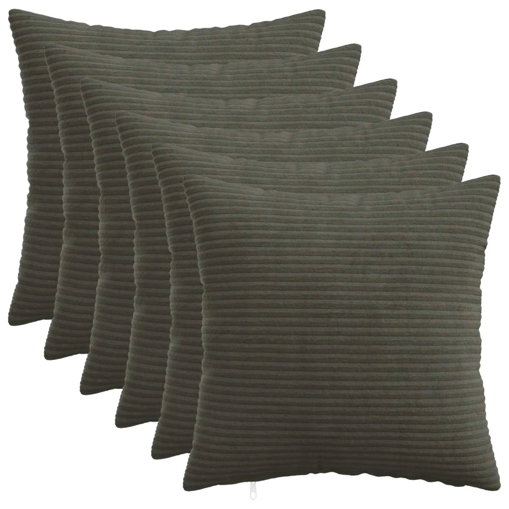 Federa 6 pcs HEERLEN Antracite 30 x 30 cm corduroy 907438