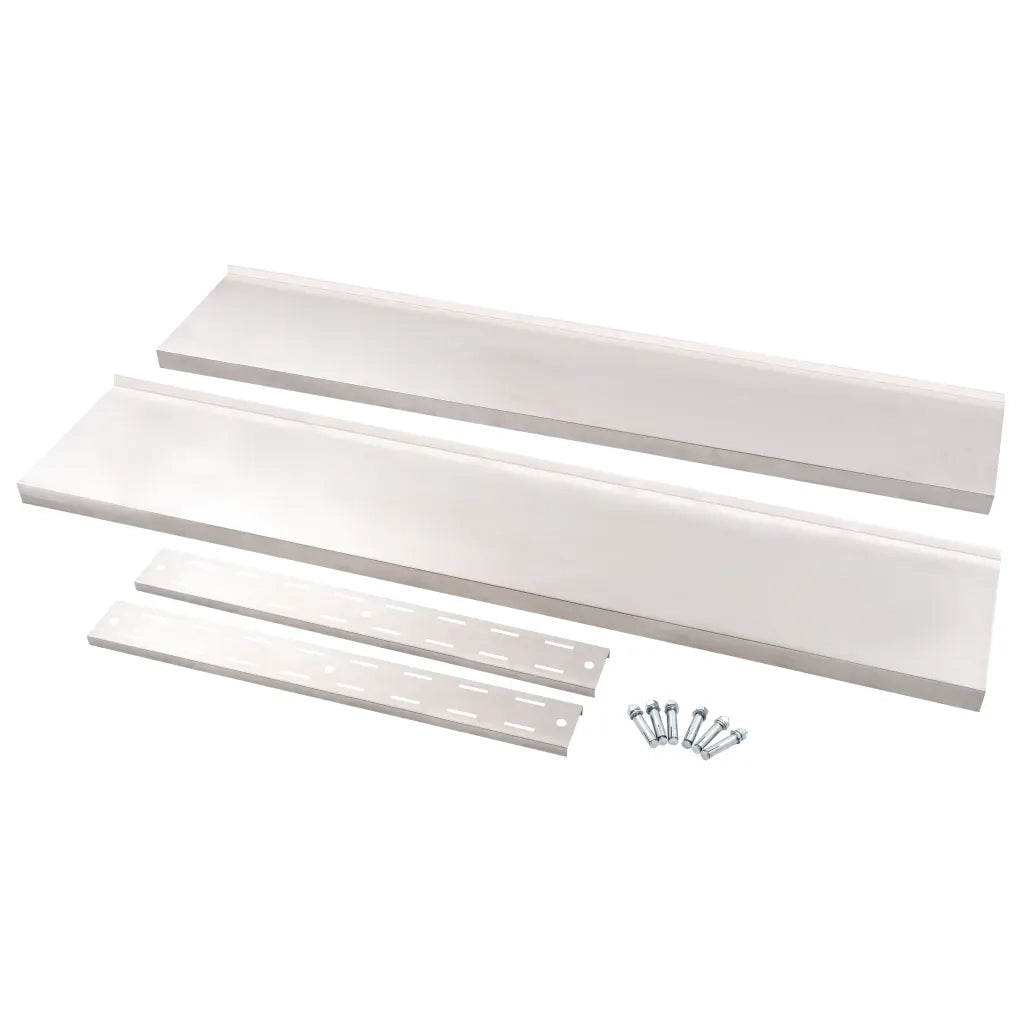 Mensola a Sospensione a 2 Livelli in Acciaio Inox 150x30 cm
