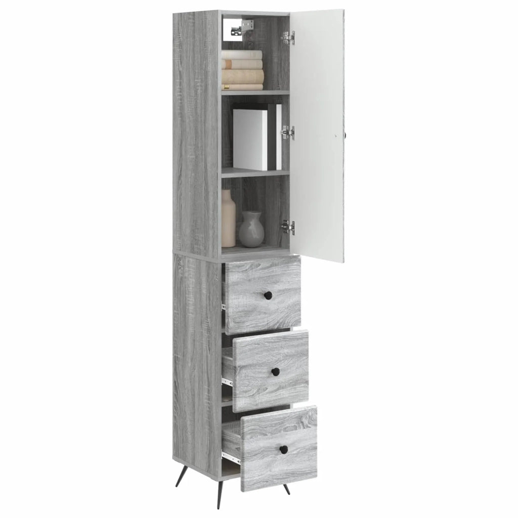 Set di armadi 2 pcs Sonoma grigio 34,5 x 34,5 x 90 cm 3416895