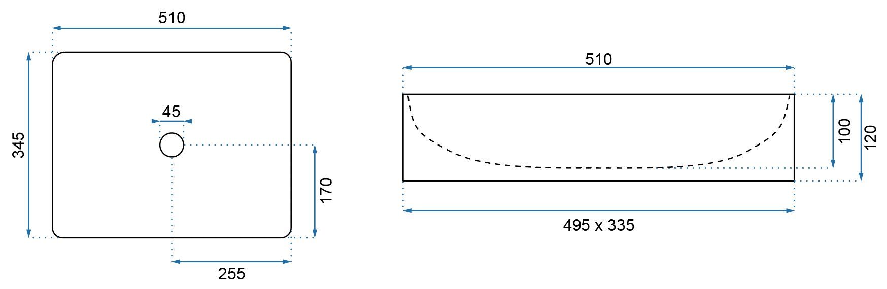 Lavabo Da Appoggio Rea Inga White
