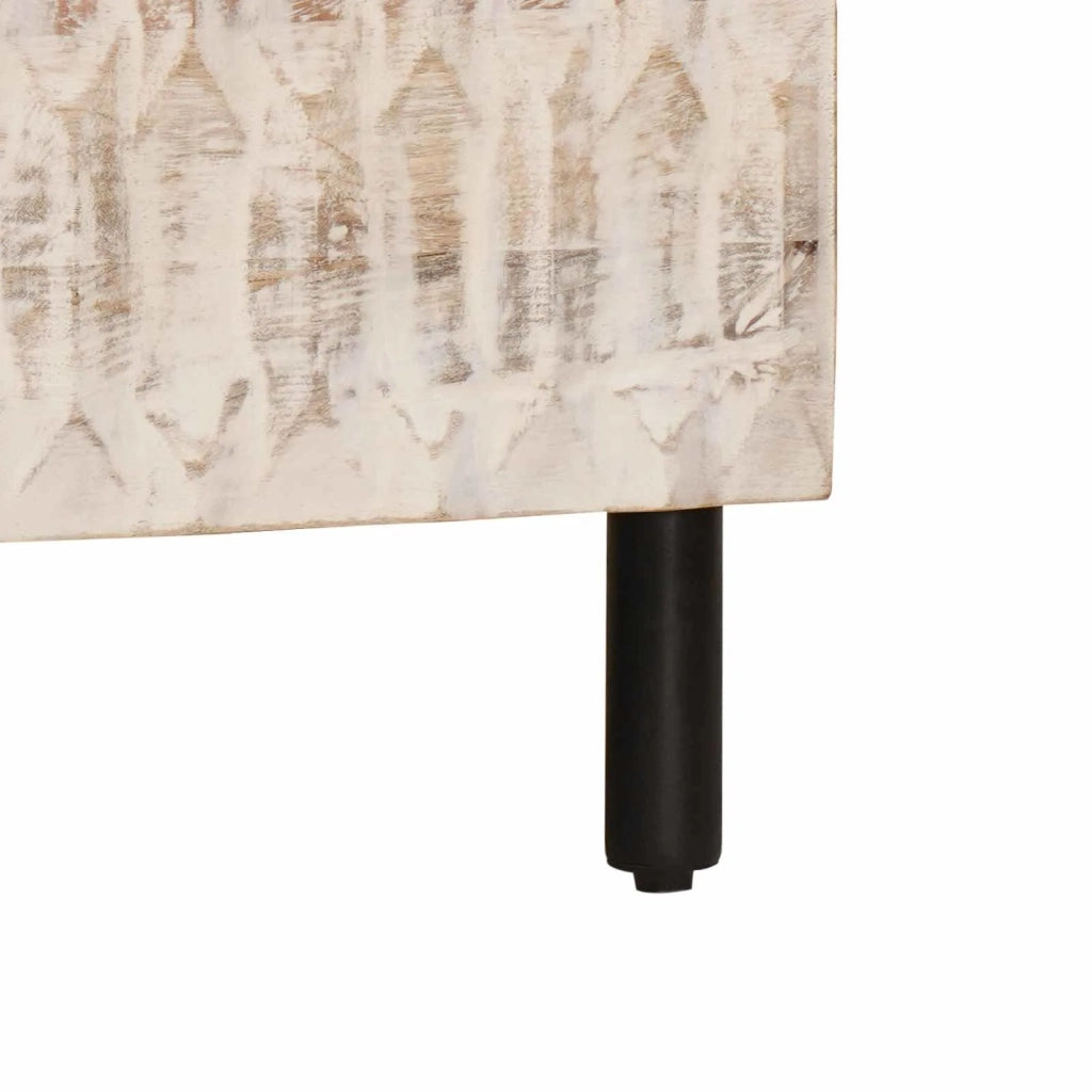 Credenza-Buffet-Armadio da cucina Tinta unita Finitura Bianco Lavato