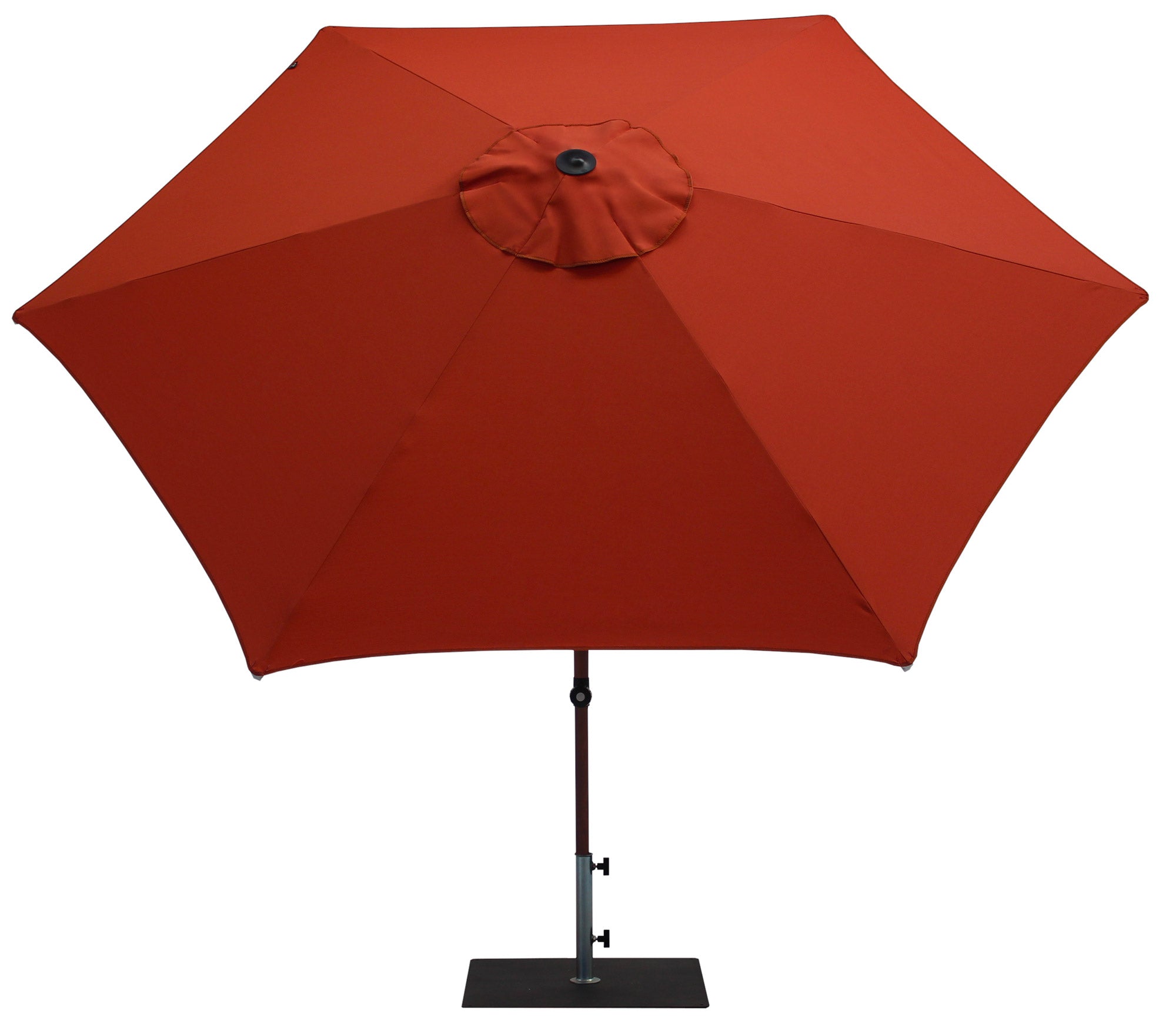 Ombrellone da Giardino Ø3 m Palo Ø38 mm in Alluminio Effetto Legno Tessuto Olefin Trend Wood Terracotta