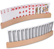 Supporto per carte da gioco in legno, 2 pezzi, 33 cm, supporto per carte da gioco senza mani, supporto per carte da gioco per bambini, anziani, adulti, disabili