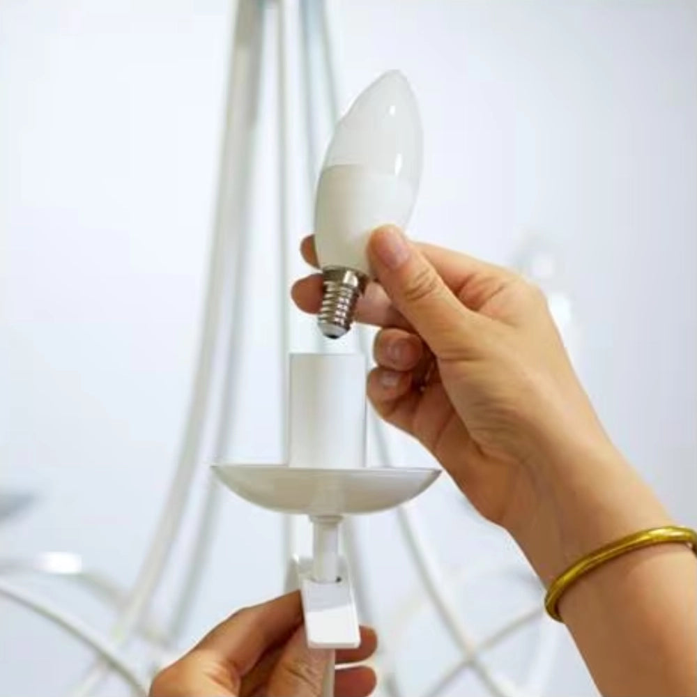 Kit lampadina a candela led optonica ac175-265v e14 c37 a led 8 watt *** temperatura colore lampada 4000k bianco natu...