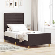Struttura del letto Marrone scuro 90 x 200 cm Tessuto 3344623