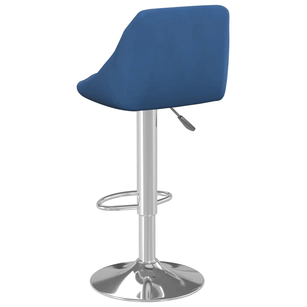 Sgabelli da Bar 2 pz Blu in Velluto cod mxl 56153