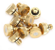 Vernevelingsnozzoli a bassa pressione 10 pezzi - Ottone - Corrosione resistente - Bocchetta di aspirazione - Diametro foro 0,2 mm