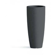 Vaso alto moderno di design Ø40 H90 in polimero antracite resistente per interno ed esterno - Made in Italy - Monacis