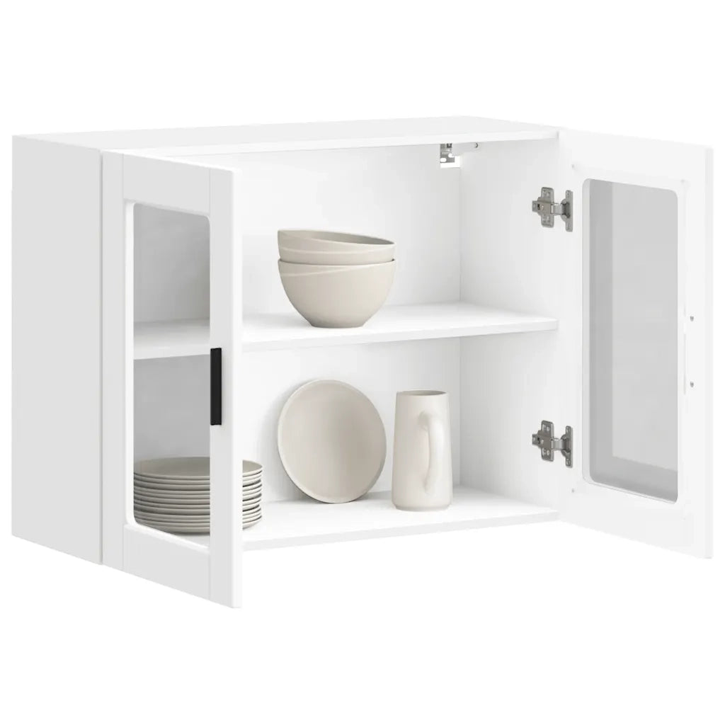 Pensile da Cucina con Porta in Vetro Porto Bianco 854087