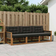Set di divani da esterno 3 pz Naturale e Nero 3381212