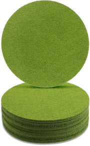 12 pezzi di supporti in velluto rotondi, 10 cm supporti in vetro rotondi, supporti in velluto antiscivolo per bicchieri, supporti in velluto lavabili, supporti rotondi per tazze, bicchieri, tavola, bar, bicchiere, bottiglie (verde)