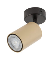 Faretto soffitto moderno nero oro tondo GU10 25W Sigma