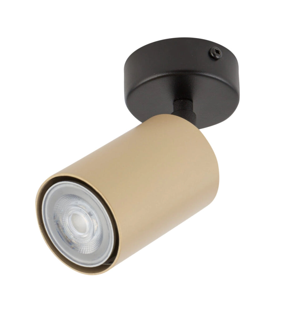 Faretto soffitto moderno nero oro tondo GU10 25W Sigma