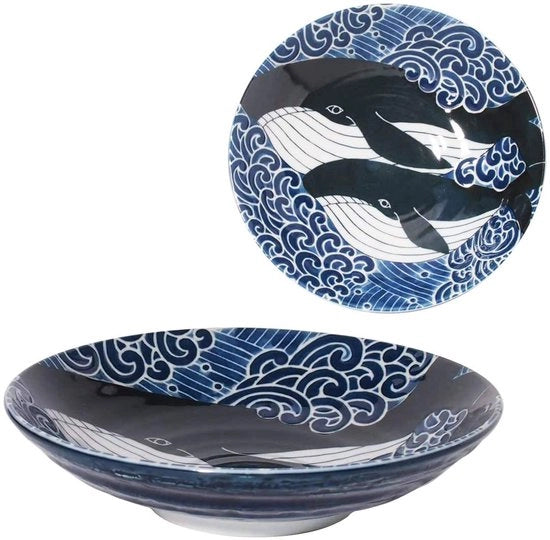 Piatti da Pranzo Mino, Walvis, 22 x 3 cm, 590 ml, Fatto in Giappone
