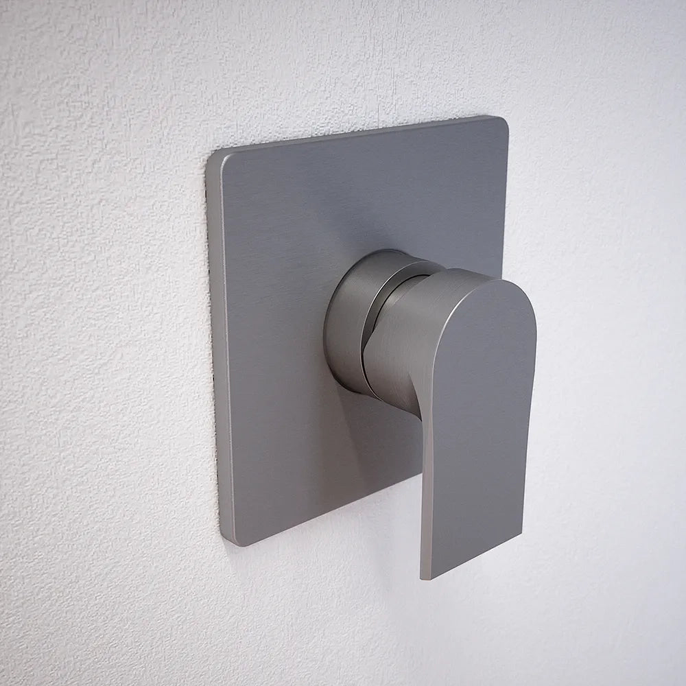 Set miscelatori: lavabo, bidet senza scarico ed incasso doccia monocomando nickel spazzolato | Rita