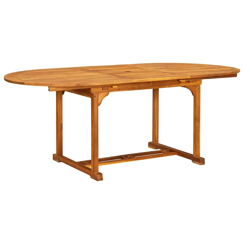 Set Pranzo da Giardino 5pz Legno Massello di Acacia e Textilene