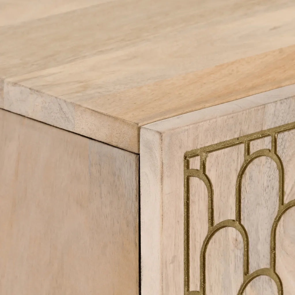 Credenza | Madia | Buffet da pranzo | Armadio da pranzo 60x33x110 cm in Legno Massello di Mango